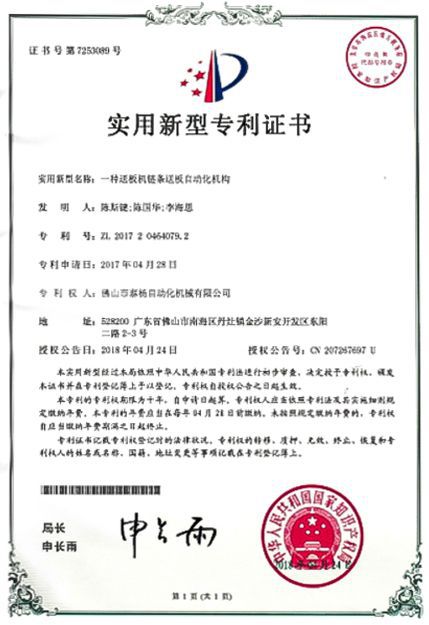 Patents and Certificates