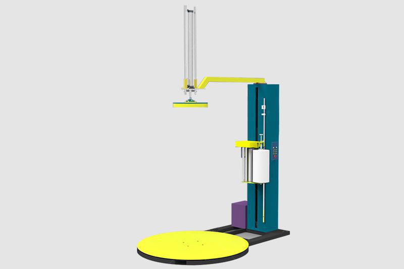 Stretch Wrapping Machine with Top Press